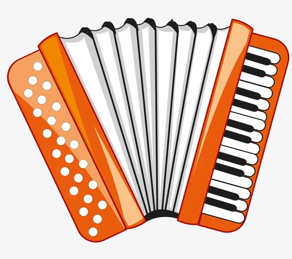 Public instrument accordeon — Stock Vector