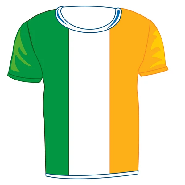 T-Shirt Flagge nach Irland — Stockvektor