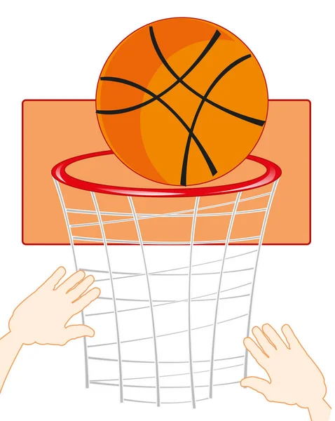 Command play basketball — Stock Vector
