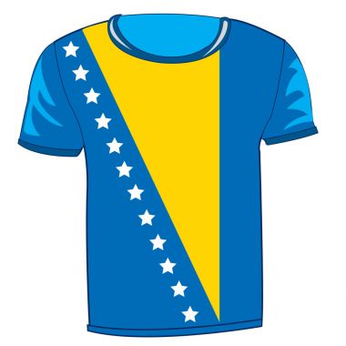 T-shirt bayrak Bosniya ve Gercegovina ile
