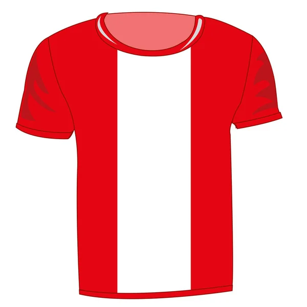 T-Shirt Flagge Peru — Stockvektor