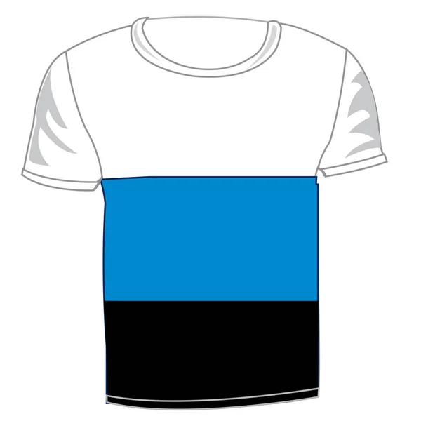 Bandera camiseta Estonia — Vector de stock