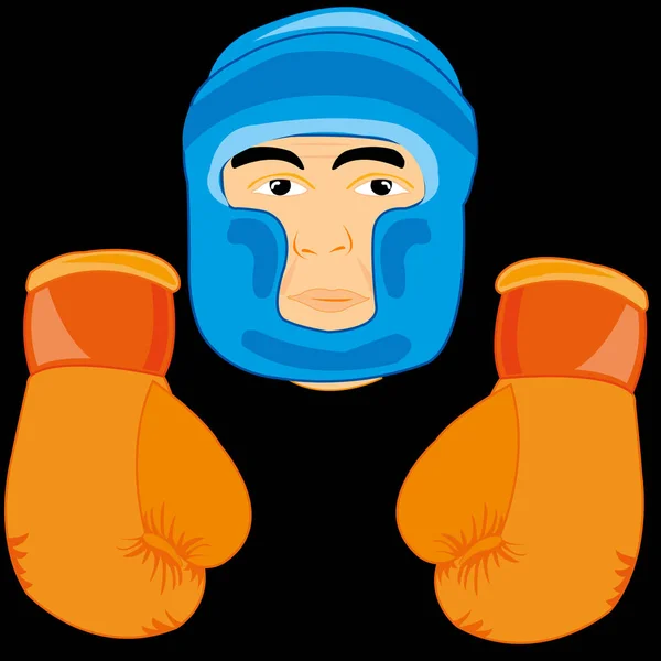 Handschoenen en verzenden boxer — Stockvector