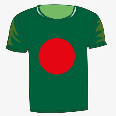 Bayrak Bangladeş ile T-shirt