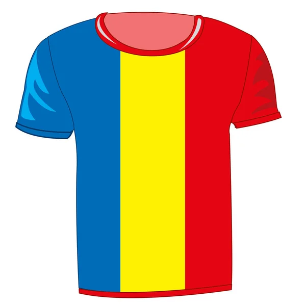 T-shirt avec drapeau de la république Fume — Image vectorielle