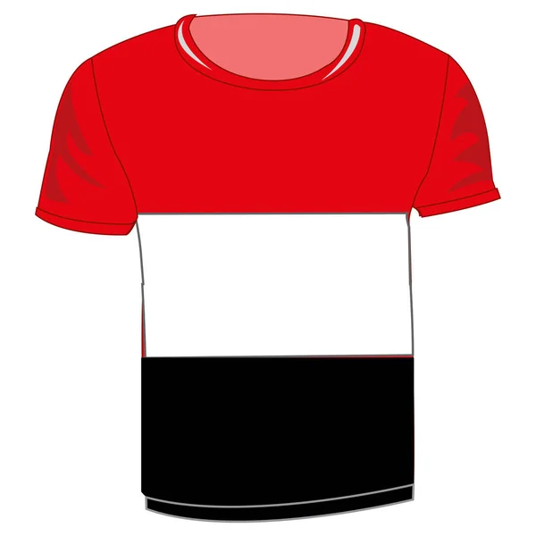 T-shirt flagga Jemen — Stock vektor
