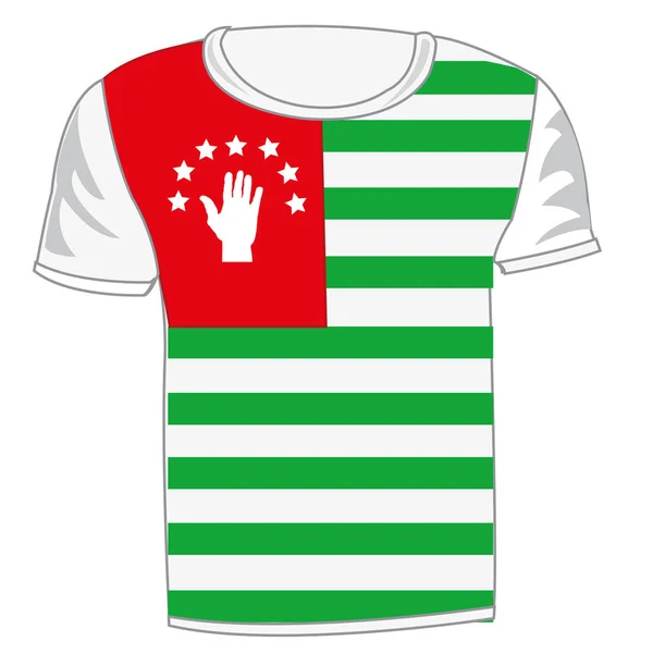 T-Shirt-Flagge abhaziya — Stockvektor