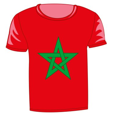 T-shirt flag Maroc
