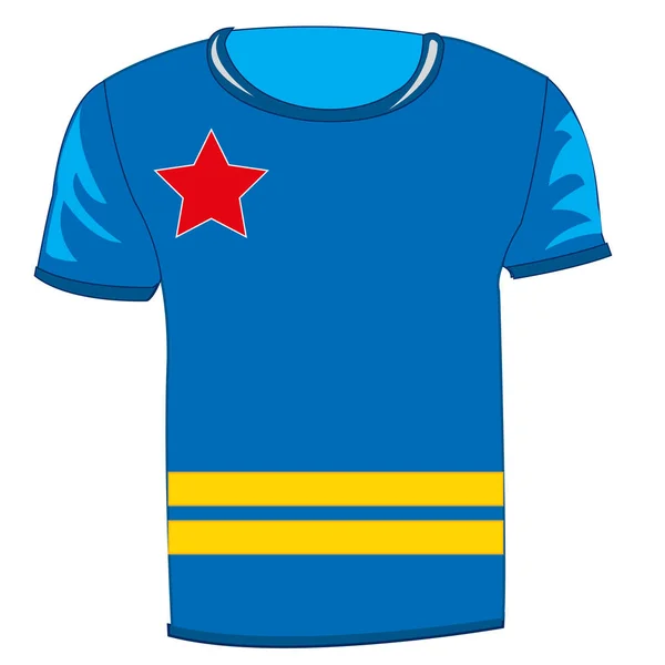 T-Shirt Flagge aruba — Stockvektor