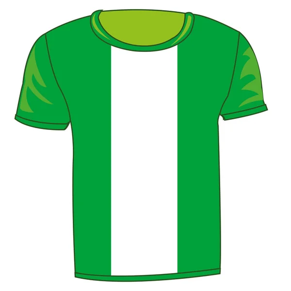 T-Shirt Flagge Nigeria — Stockvektor