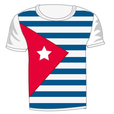 T-shirt bayrak Küba