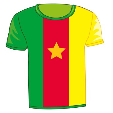 T-shirt bayrak Kamerun