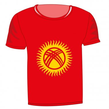 T-shirt bayrak Kirgiziya