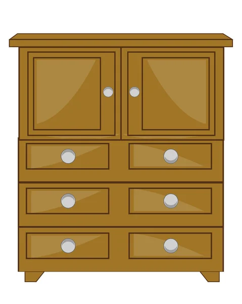 Furniture wooden closet — Stock Vector