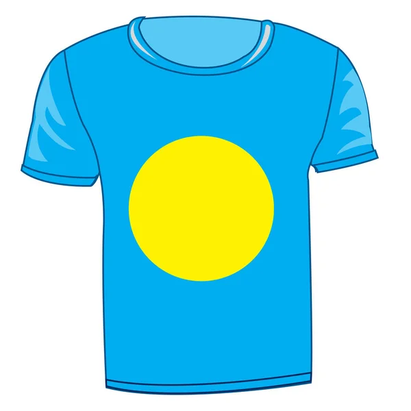 T-Shirt Flagge Palau — Stockvektor