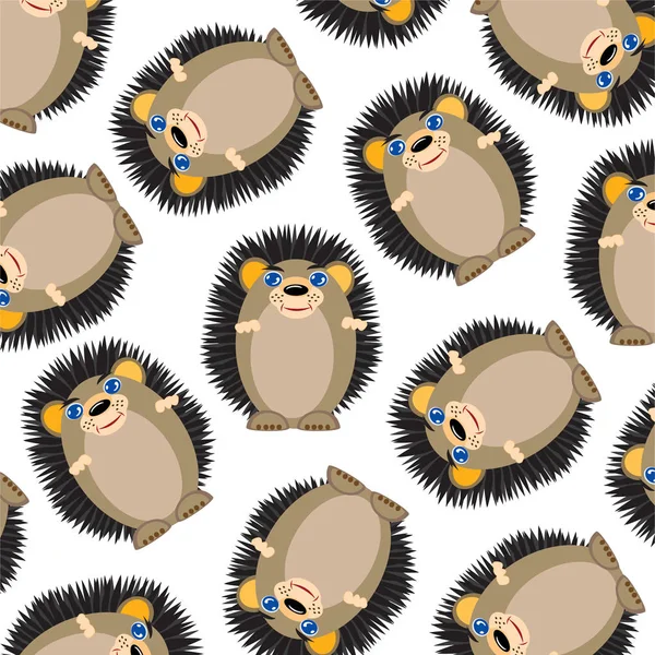 Animal hedgehog pattern — Stock Vector