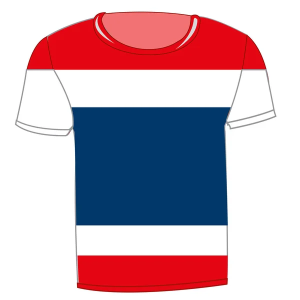 T-shirt flag Tailand — Stock Vector
