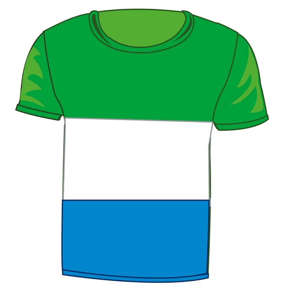 T-shirt flagga Sierra - Leone — Stock vektor