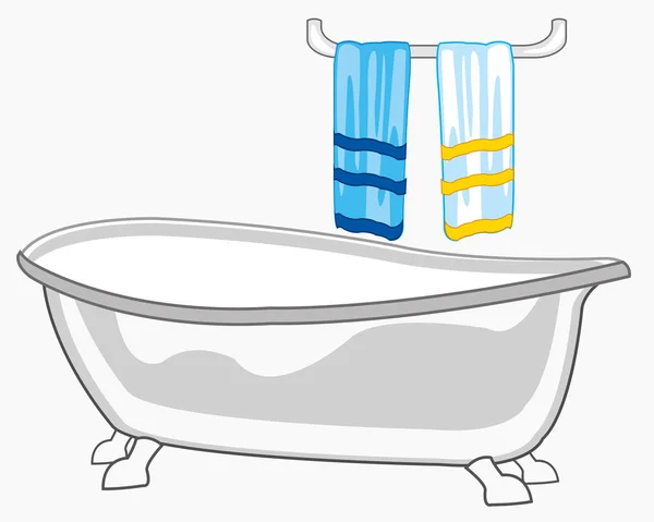 Łazienka i ręcznik — Wektor stockowy