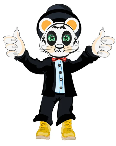 Animal panda in suit — Stock Vector