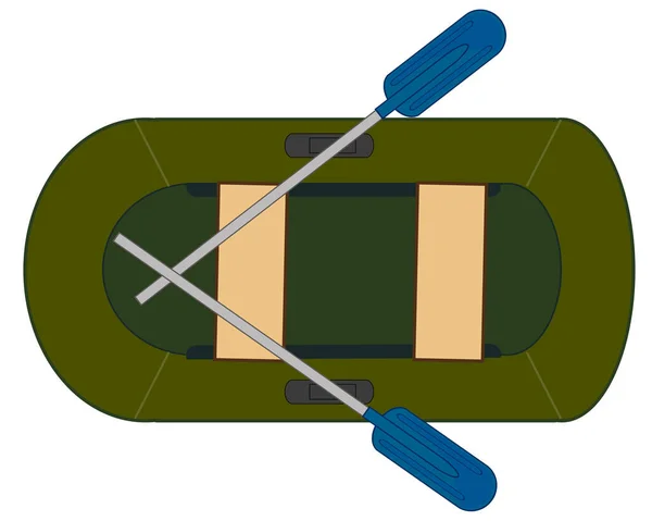 Ilustración vectorial del bote de goma inflable — Vector de stock