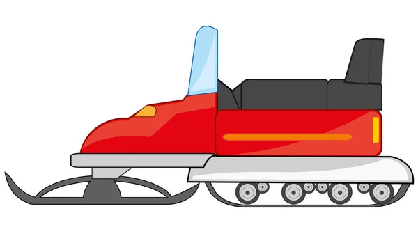 Transport snowmobile on white background is insulated — ストックベクタ