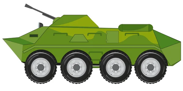 Ilustración vectorial de la máquina militar de la máquina de combate — Vector de stock