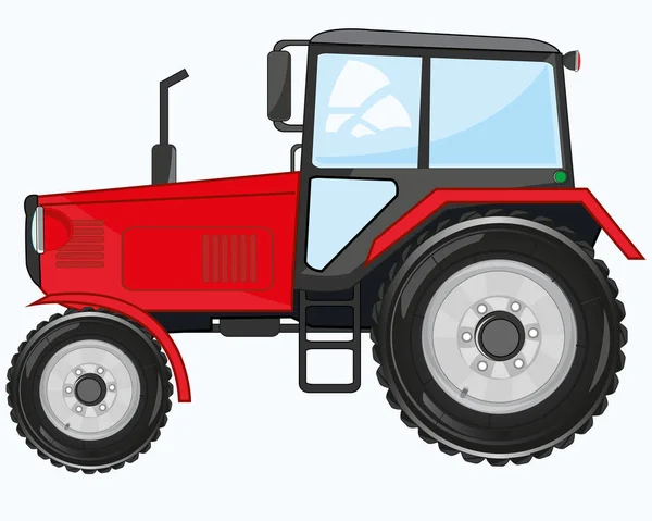 Transport facility tractor on white background is insulated — Stock Vector