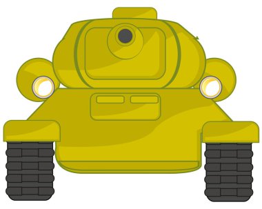 Tank tipi ön karikatürün vektör illüstrasyonu