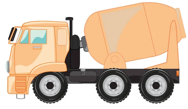 Sar concrete mixer on white background is insulated — Stock Vector