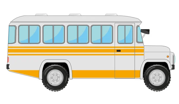 Retro bus on white background is insulated — 스톡 벡터