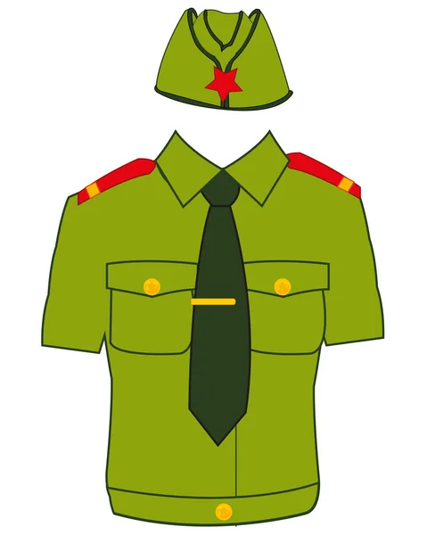Militär Form Soldaten Till Röda Armén — Stock vektor