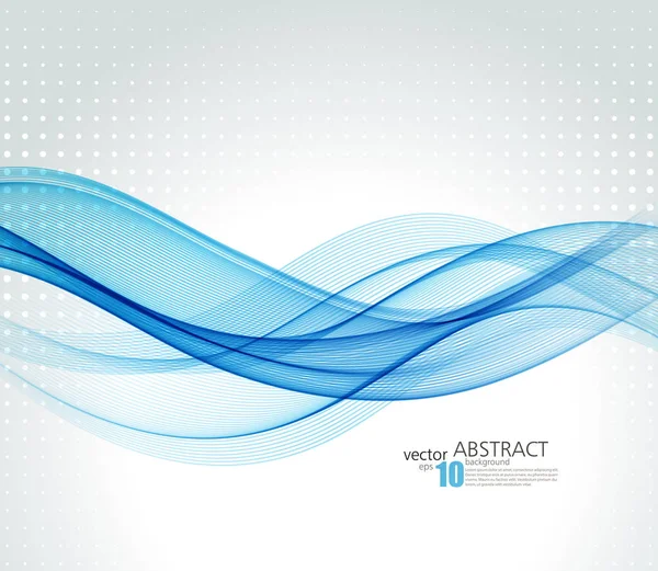 Abstract vector background, blue wavy — Stock Vector