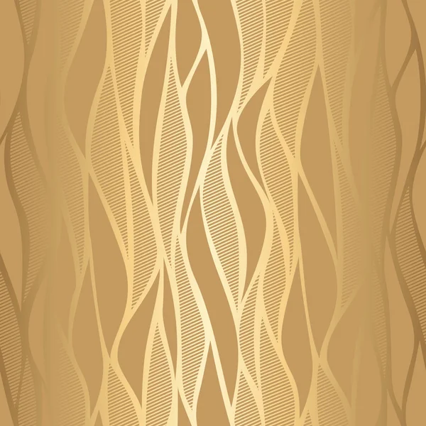 Luxe vague d'or papier peint — Image vectorielle