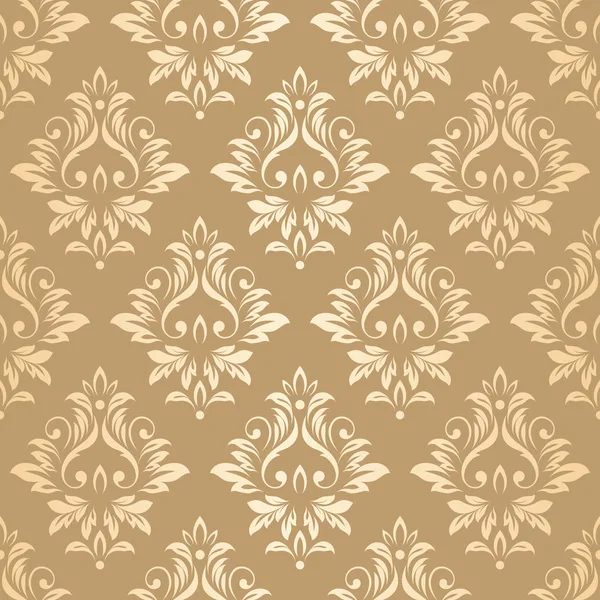 Luxury golden damask wallpaper — Stock Vector