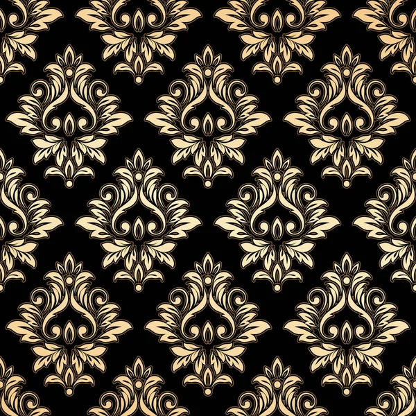 Luxury golden damask wallpaper — Stock Vector