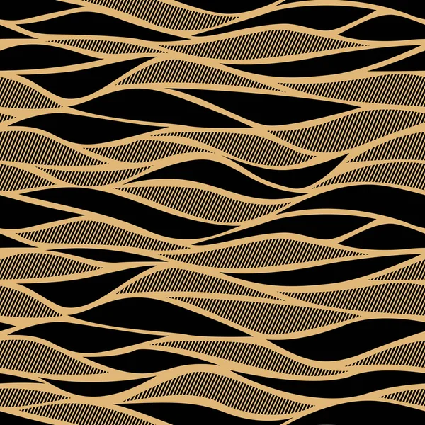 Seamless vector wave pattern for textile and decoration. — Stock Vector