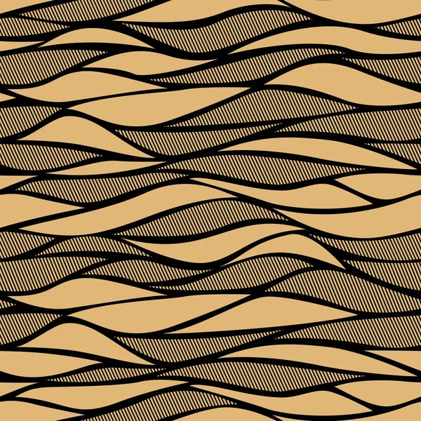 Patrón de onda vectorial inconsútil para textiles y decoración . — Vector de stock