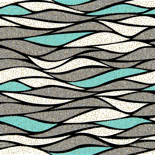 Folytonos vector hullám minta, a textil- és dekoráció. — Stock Vector