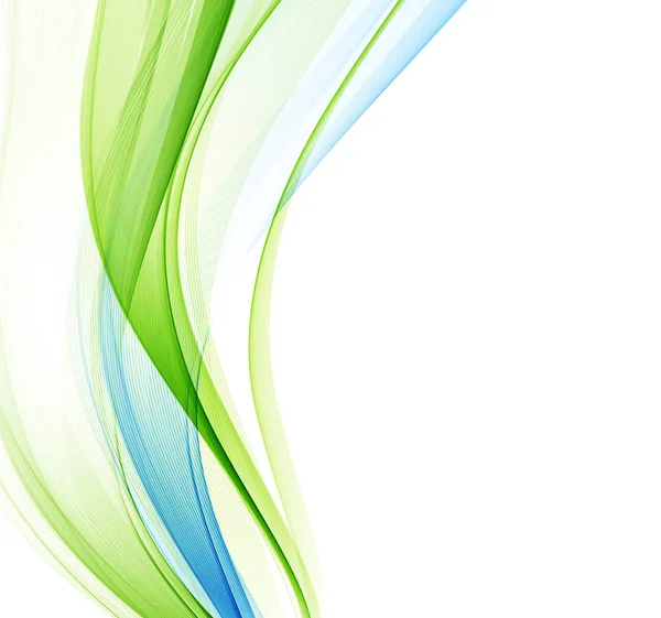 Abstrakt vector bakgrund, blå grön vågig — Stock vektor