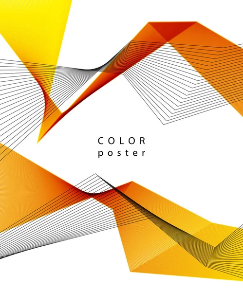 Vektor färg abstrakt geometrisk banner med triangel. — Stock vektor
