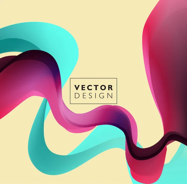 Ilustración abstracta de movimiento de onda suave — Vector de stock