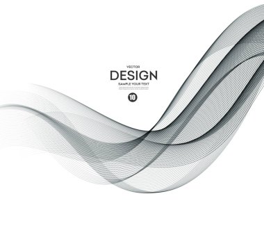 Soyut vektör arka plan, gri dalgalı