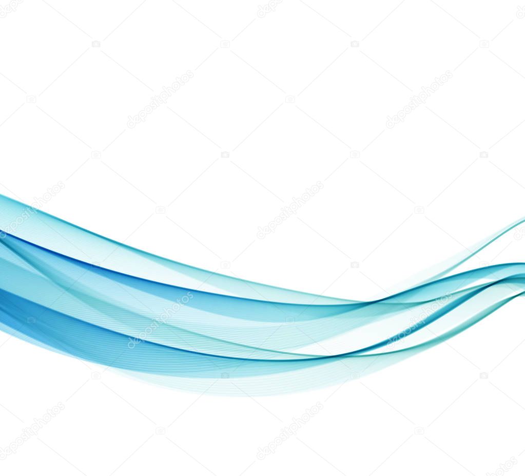 Abstract vector background, blue wavy