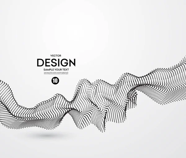 Arka plan nokta çizgili. Vektör parçacıklar. Yarı ton dalgalı alt çizgi.