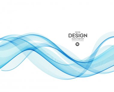 Soyut vektör arka plan, mavi dalgalı