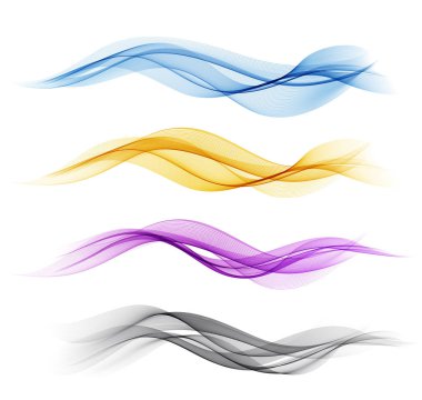 Soyut dalga tasarım ögesi kümesi