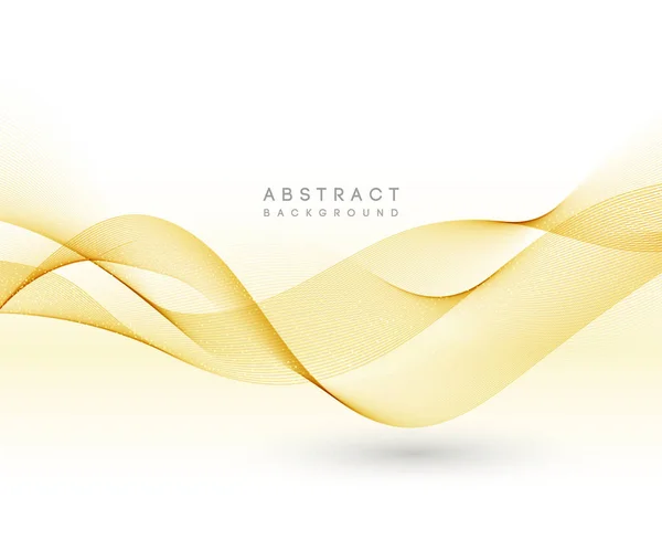 Color oro abstracto elemento de diseño de onda transparente — Archivo Imágenes Vectoriales