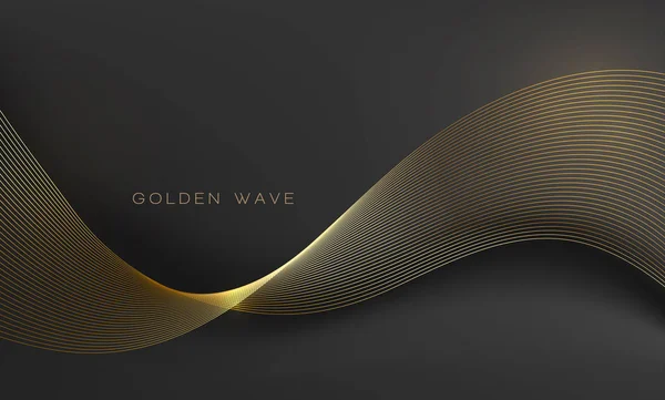 Abstrato cor brilhante elemento de design onda de ouro —  Vetores de Stock
