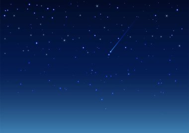gece gökyüzünde kayan yıldız